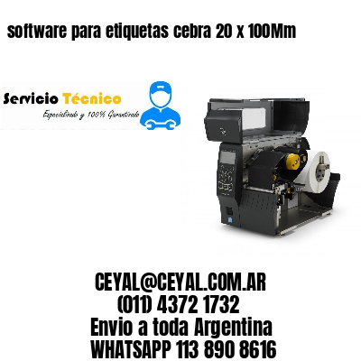 software para etiquetas cebra 20 x 100Mm