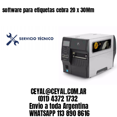 software para etiquetas cebra 20 x 30Mm