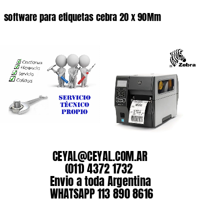 software para etiquetas cebra 20 x 90Mm