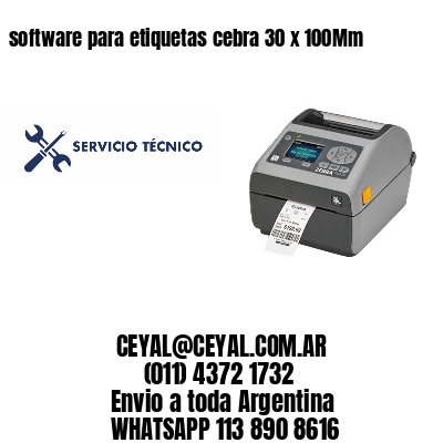 software para etiquetas cebra 30 x 100Mm