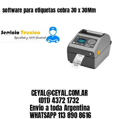 software para etiquetas cebra 30 x 30Mm