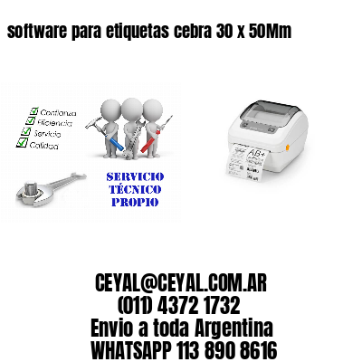 software para etiquetas cebra 30 x 50Mm