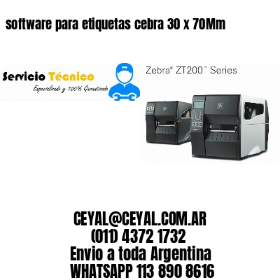 software para etiquetas cebra 30 x 70Mm