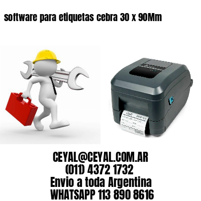 software para etiquetas cebra 30 x 90Mm