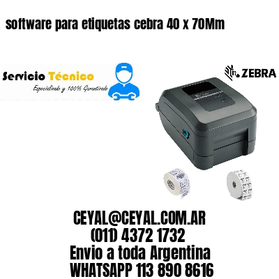 software para etiquetas cebra 40 x 70Mm