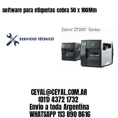 software para etiquetas cebra 50 x 100Mm