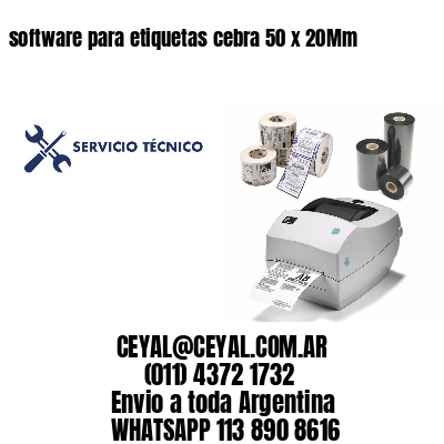 software para etiquetas cebra 50 x 20Mm