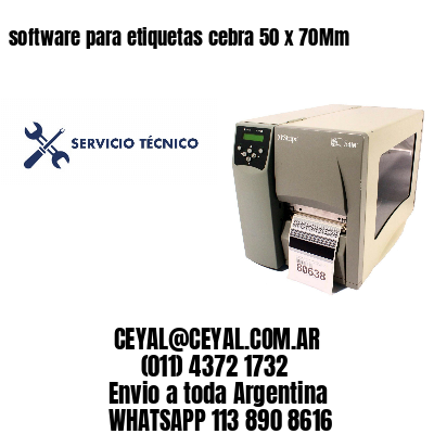 software para etiquetas cebra 50 x 70Mm