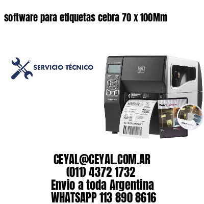 software para etiquetas cebra 70 x 100Mm