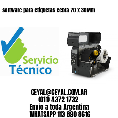 software para etiquetas cebra 70 x 30Mm