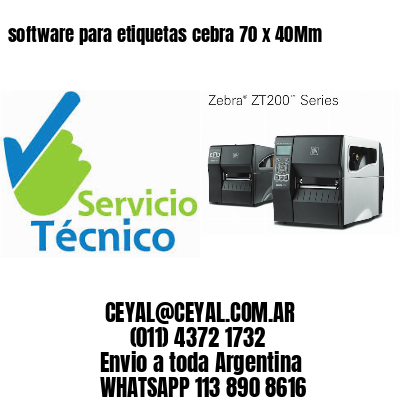 software para etiquetas cebra 70 x 40Mm