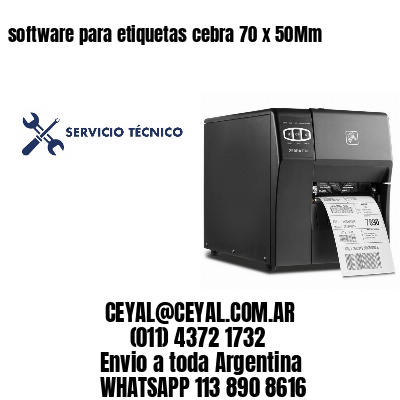 software para etiquetas cebra 70 x 50Mm