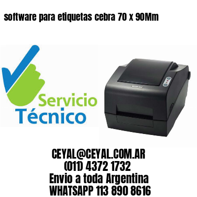 software para etiquetas cebra 70 x 90Mm