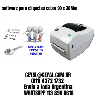 software para etiquetas cebra 90 x 30Mm