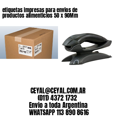 etiquetas impresas para envios de productos alimenticios 50 x 90Mm
