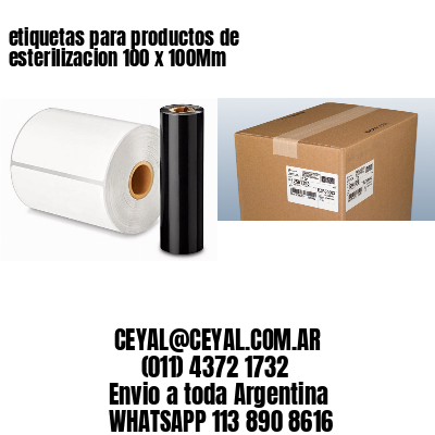 etiquetas para productos de esterilizacion 100 x 100Mm