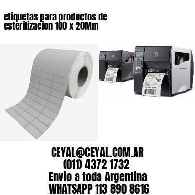 etiquetas para productos de esterilizacion 100 x 20Mm