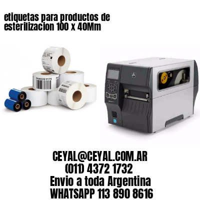 etiquetas para productos de esterilizacion 100 x 40Mm