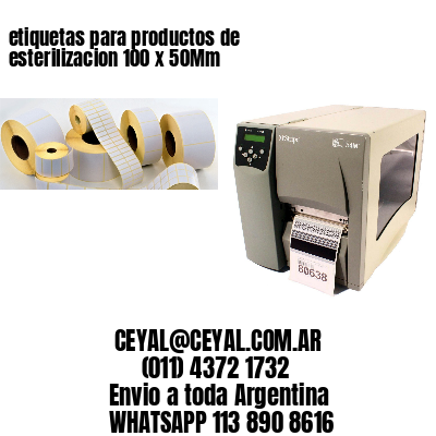 etiquetas para productos de esterilizacion 100 x 50Mm