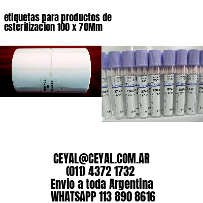 etiquetas para productos de esterilizacion 100 x 70Mm