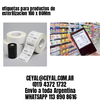 etiquetas para productos de esterilizacion 100 x 80Mm