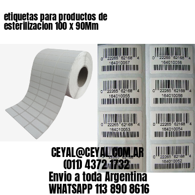 etiquetas para productos de esterilizacion 100 x 90Mm