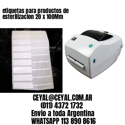 etiquetas para productos de esterilizacion 20 x 100Mm
