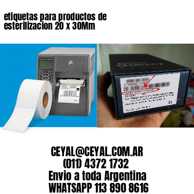 etiquetas para productos de esterilizacion 20 x 30Mm