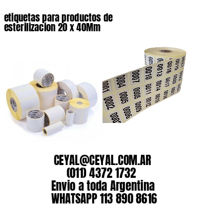 etiquetas para productos de esterilizacion 20 x 40Mm