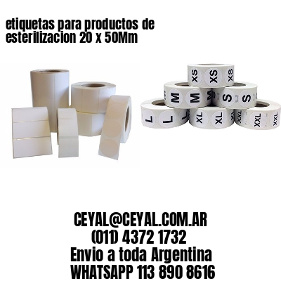 etiquetas para productos de esterilizacion 20 x 50Mm