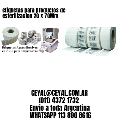 etiquetas para productos de esterilizacion 20 x 70Mm