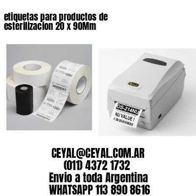 etiquetas para productos de esterilizacion 20 x 90Mm