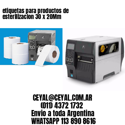 etiquetas para productos de esterilizacion 30 x 20Mm
