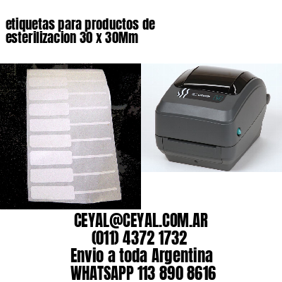 etiquetas para productos de esterilizacion 30 x 30Mm
