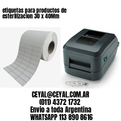 etiquetas para productos de esterilizacion 30 x 40Mm
