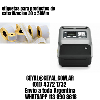 etiquetas para productos de esterilizacion 30 x 50Mm