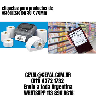 etiquetas para productos de esterilizacion 30 x 70Mm