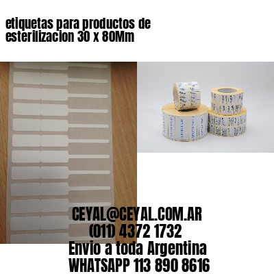 etiquetas para productos de esterilizacion 30 x 80Mm