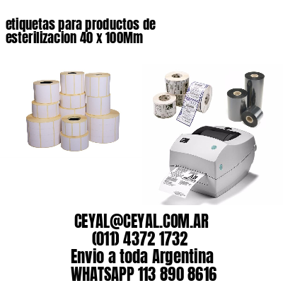 etiquetas para productos de esterilizacion 40 x 100Mm