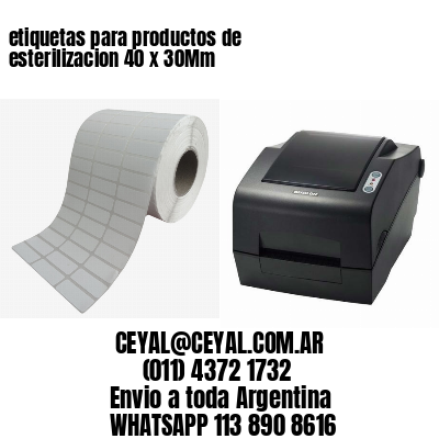 etiquetas para productos de esterilizacion 40 x 30Mm