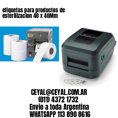 etiquetas para productos de esterilizacion 40 x 40Mm