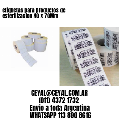 etiquetas para productos de esterilizacion 40 x 70Mm