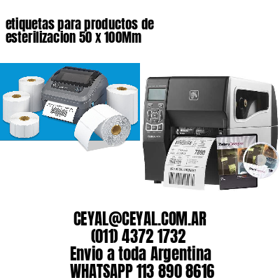 etiquetas para productos de esterilizacion 50 x 100Mm