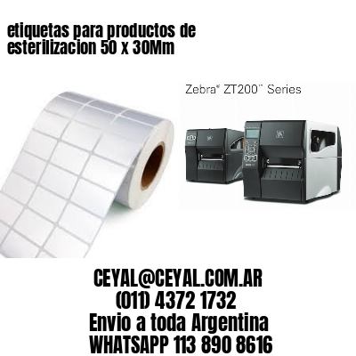 etiquetas para productos de esterilizacion 50 x 30Mm