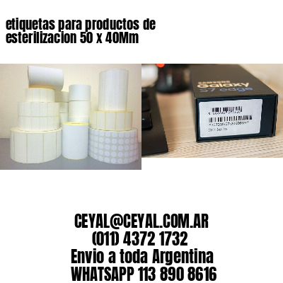 etiquetas para productos de esterilizacion 50 x 40Mm