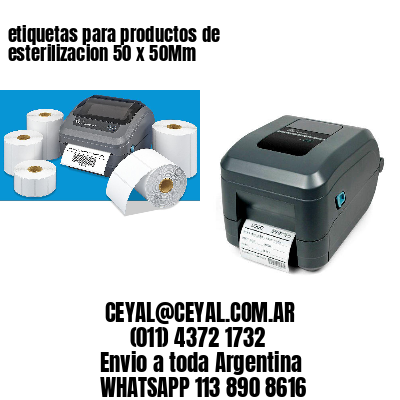 etiquetas para productos de esterilizacion 50 x 50Mm