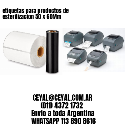 etiquetas para productos de esterilizacion 50 x 60Mm