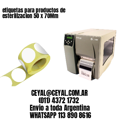 etiquetas para productos de esterilizacion 50 x 70Mm