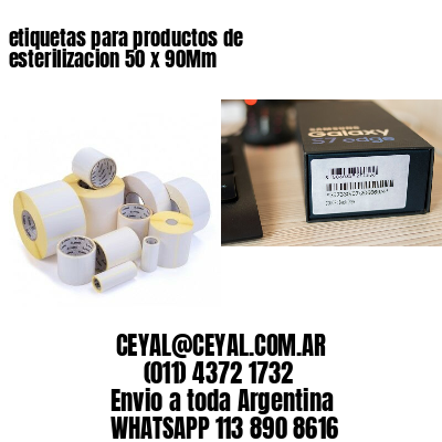 etiquetas para productos de esterilizacion 50 x 90Mm