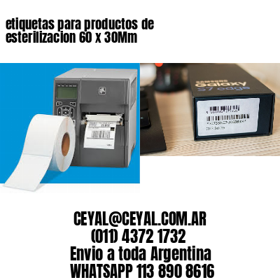 etiquetas para productos de esterilizacion 60 x 30Mm